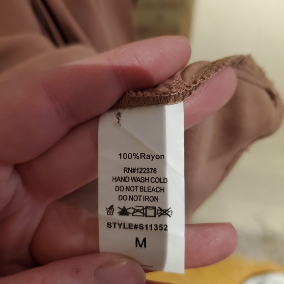 Nixon Asked Cash Blouse Pink Ruffle 3/4 Sleeve - Picture 5 of 6